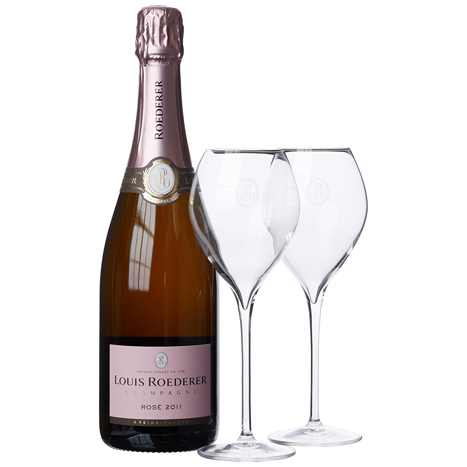 Louis Roederer 2010/2011 Vintage Rosé Champagne with Jamesse Glass ...