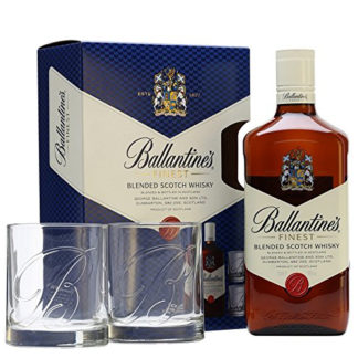 Ballantine's Finest Blended Scotch Whiskey with 2 Glasses 70 cl