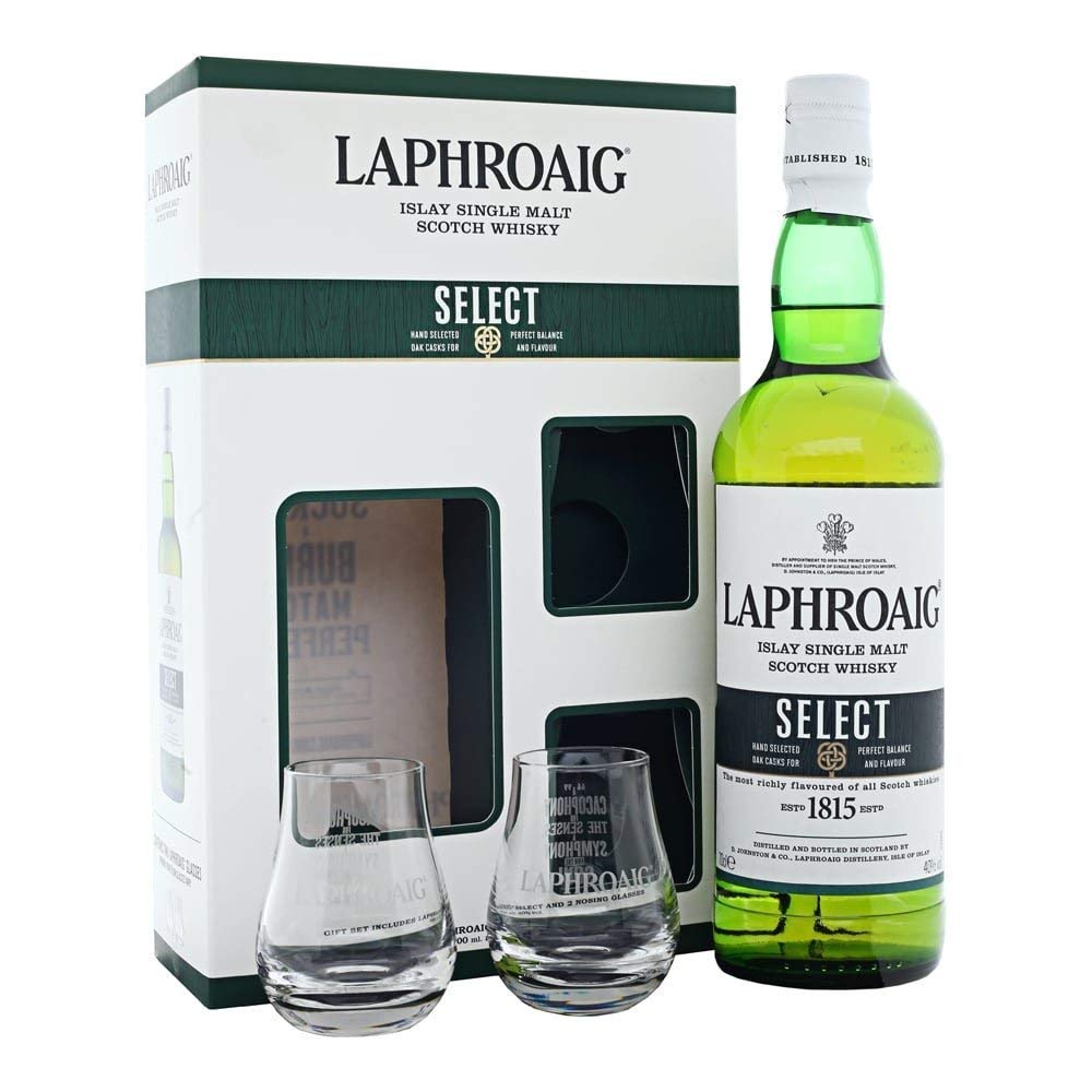 Roma Whisky Wines Islay Scotch – Gift cl Laphroaig Pack Malt 70 Select Single
